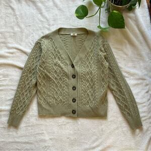 Garnet Hill Vera Cropped Cashmere Cardigan